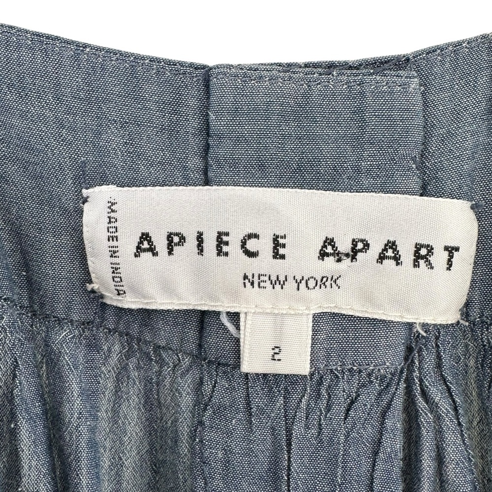 Apiece Apart • Tangiers Spaghetti Midi Dress in Chambray - Picture 6 of 11